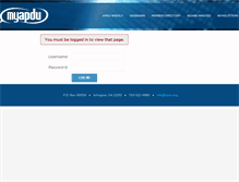 Tablet Screenshot of members.apdu.org